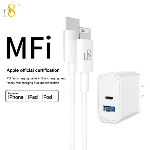 Dual Port 20W Fast Wall Charger Foldable Plug Portable Travel Power Adapter Compatible with iPhone 13/ iPhone 12/12 Mini/12 Pro Max/11/Pro Max/XS/XR/X,iPad,AirPods,Samsung,Pixel. USB C Charger 